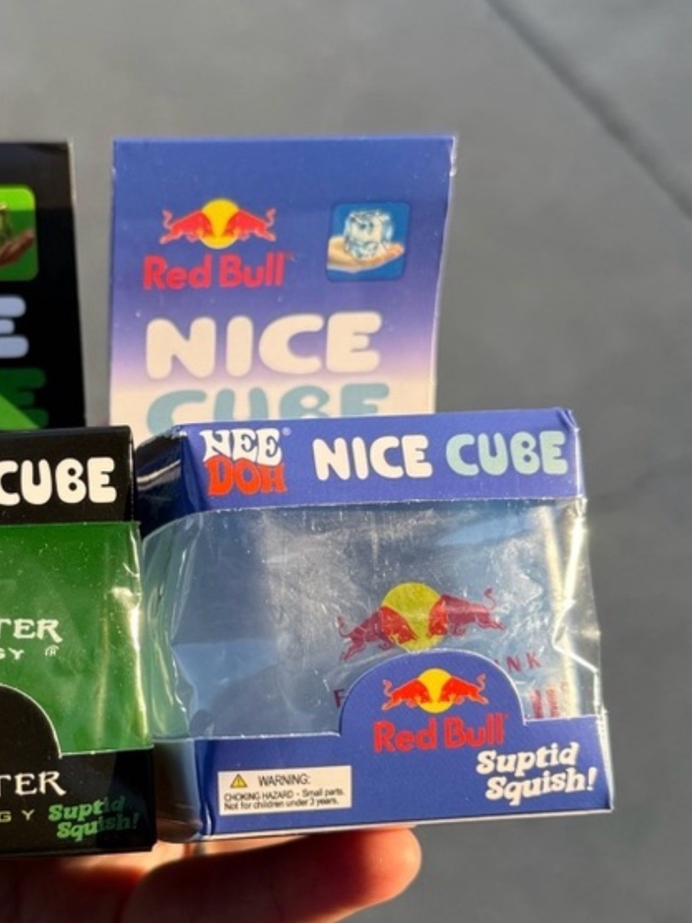NeedohNice Cube Squishy Stress Toy -Blue (Red Bull)